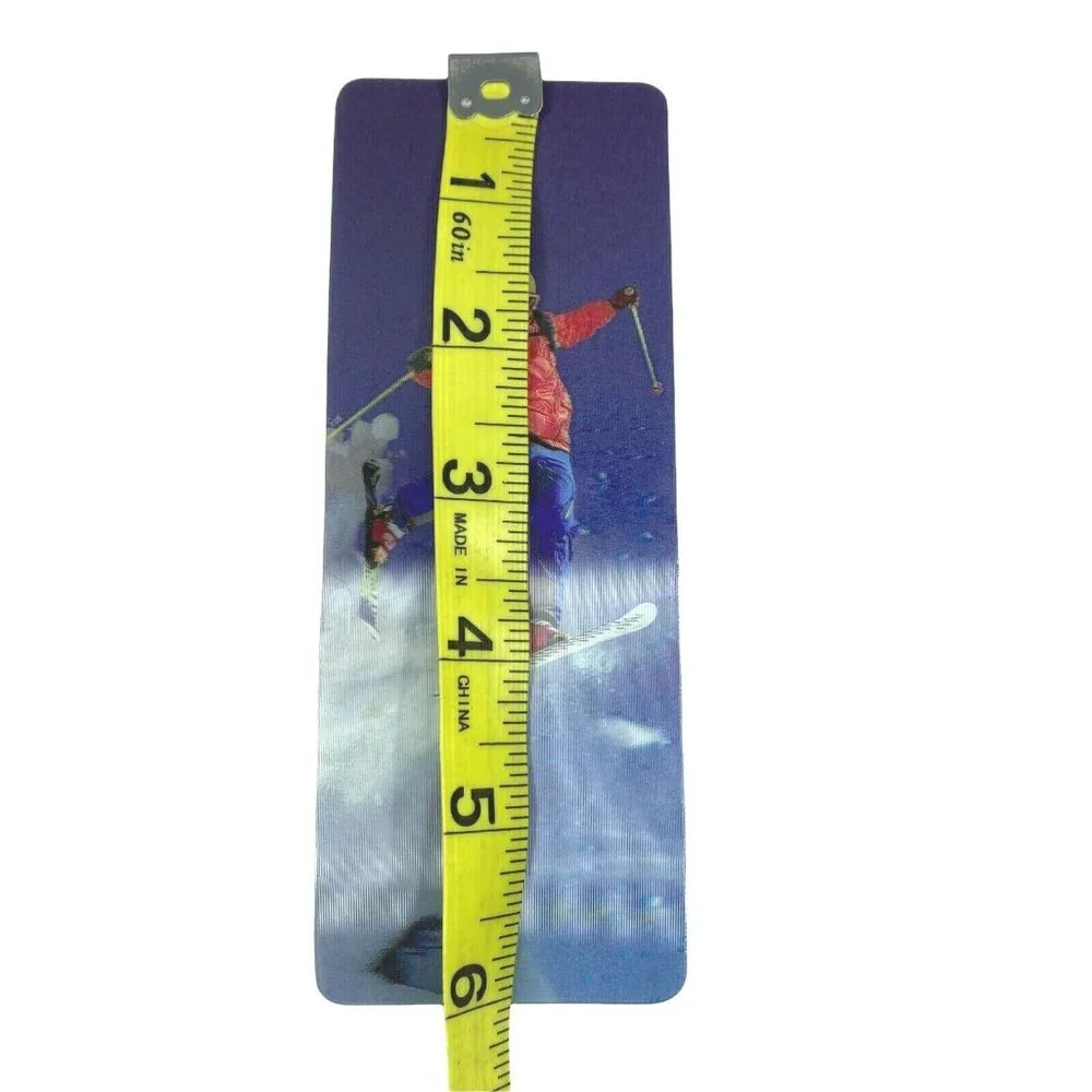 3-D Lenticular Bookmark Skier Skiing Sports Winter Extreme Snow Plastic 3D‎